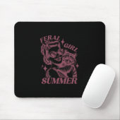 Wilde Mädchen Sommer Müll Waschbär Süßer Waschbär Mousepad (Mit Mouse)