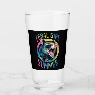 Wilde Mädchen Sommer Opossum Tie Dye Waschbär Glas