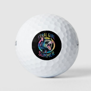 Wilde Mädchen Sommer Opossum Tie Dye Waschbär Golfball