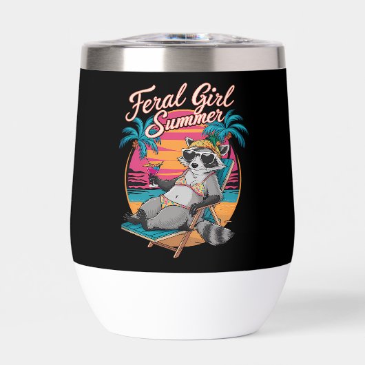 Wilde Mädchen Sommer Strand Lustiger Waschbär (Vorderseite)