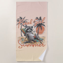 Wilde Mädchen Sommer Strandtuch