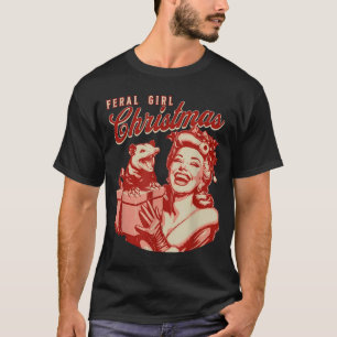Wilde Mädchen Weihnachten Lustig Ossum Ssum Frohe  T-Shirt