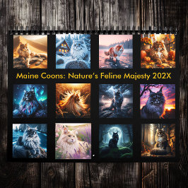 Wilde Maine Coons: Feline Majestät der Natur 202X Kalender
