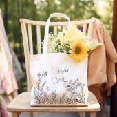 Wilde Mama Wilde Blume Doodles Jumbo Stoffbeutel