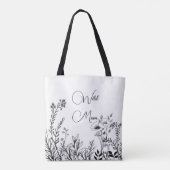 Wilde Mama Wilde Blume Doodles Tasche (Rückseite)