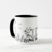 Wilde Mama Wilde Blume Doodles Tasse (Vorderseite Links)