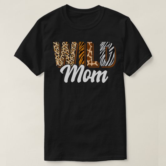 Wilde Mama Zoo Geboren Zwei davon Wild Bday Safari T-Shirt (Design vorne)