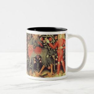 Wilde Männer und Tiere, Tapisserie, 15. Zweifarbige Tasse