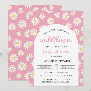 Wilde Margerite Baby Shower Einladung