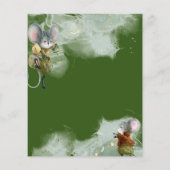 Wilde Mäuse 3. Geburtstagsfeier Party Einladung (Rückseite)