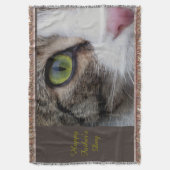Wilde mit Augen Katzethrow-Decke - der glückliche Decke (Vorderseite Vertikal)
