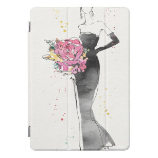 Wilde mode-Kleiderskizze Apples   Blumen iPad Pro Cover