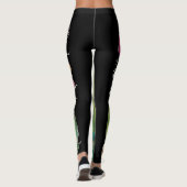 Wilde, moderne blühende Leggings (Rückseite)