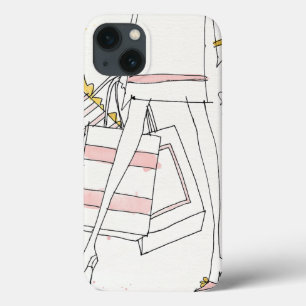 Wilde moderne rosa Mode-Skizze Apples Case-Mate iPhone Hülle