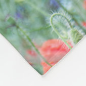 Wilde Mohn Fleecedecke (Ecke)