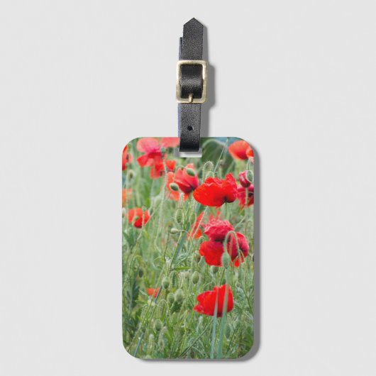 Wilde Mohn Gepäckanhänger (Vorderseite Vertikal)