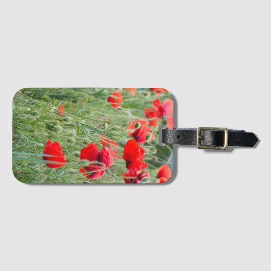 Wilde Mohn Gepäckanhänger (Vorderseite (Horizontal))