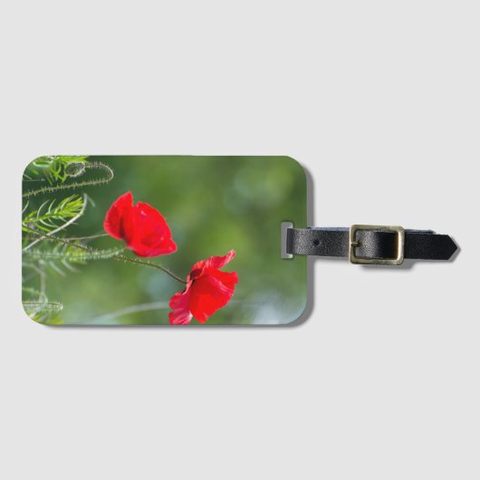 Wilde Mohn Gepäckanhänger (Vorderseite (Horizontal))