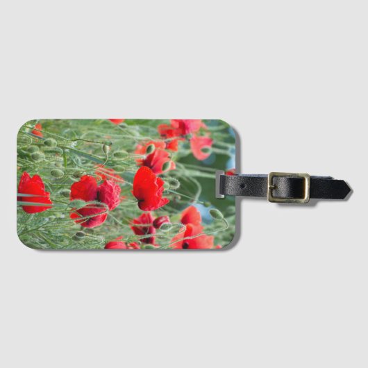 Wilde Mohn Gepäckanhänger (Vorderseite (Horizontal))