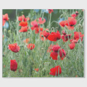 Wilde Mohn Geschenkpapier (Flach)