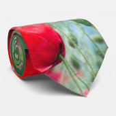 Wilde Mohn Krawatte (Gerollt)