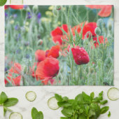 Wilde Mohn Küchentuch (Gefaltet)