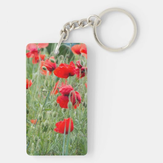 Wilde Mohn Schlüsselanhänger (Rückseite)