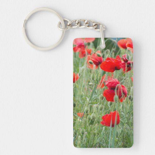 Wilde Mohn Schlüsselanhänger (Vorderseite)
