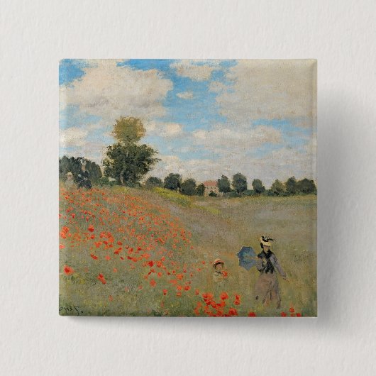 Wilde Mohnblumen Claude Monets |, nahe Argenteuil Button (Vorderseite)