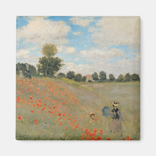 Wilde Mohnblumen Claude Monets  , nahe Argenteuil Magnet