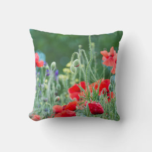 Wilde Mohnblumen Kissen