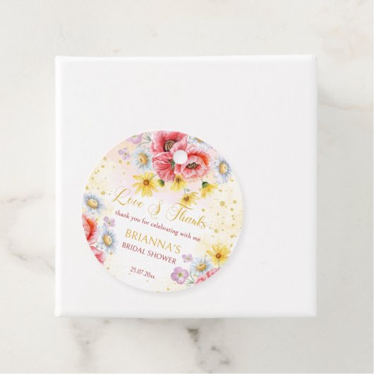 Wilde Mohnblüte Brautparty Gunst Geschenkanhänger (Beispiel)