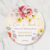 Wilde Mohnblüte Brautparty Gunst Geschenkanhänger (Vorderseite)