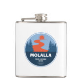 Wilde Molalla und Landschaftliche Flüsse Flachmann (Vorderseite)