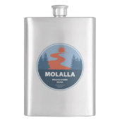 Wilde Molalla und Landschaftliche Flüsse Flachmann (Vorderseite)