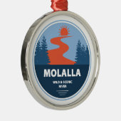 Wilde Molalla und Landschaftliche Flüsse Ornament Aus Metall (Rechts)