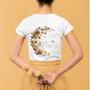 Wilde Mondblume l Originale gepresste Blumenkunst T-Shirt