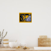 Wilde Mondkind-Mondphasen Poster (Küche)