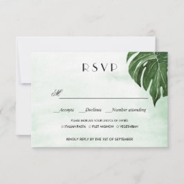 Wilde Monstera-Blätter WEDDING RSVP - MEALE WAHL
