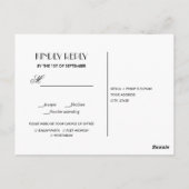 Wilde Monstera, tropisches Blattwerk Hochzeit RSVP Postkarte (Rückseite)