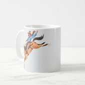 Wilde Morgenritte – Whimsical Cowboy-Kaffeetasse Kaffeetasse (Vorderseite Links)