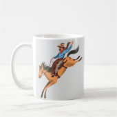 Wilde Morgenritte – Whimsical Cowboy-Kaffeetasse Kaffeetasse (Links)