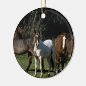 Wilde Mustang-Pferde 1 Keramikornament (Links)