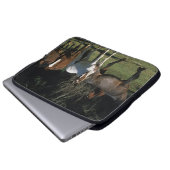 Wilde Mustang-Pferde 1 Laptopschutzhülle (Vorne Knopf)