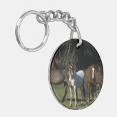 Wilde Mustang-Pferde 1 Schlüsselanhänger (Vorderseite links)