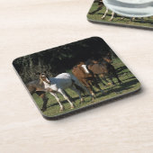 Wilde Mustang-Pferde 1 Untersetzer (Linke Seite)