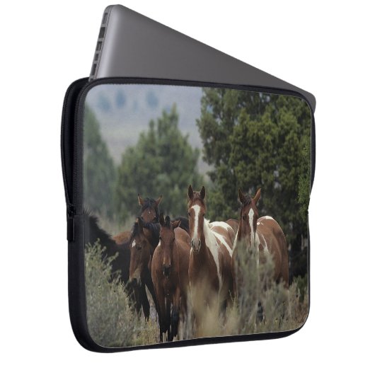 Wilde Mustang-Pferde 2 Laptopschutzhülle (Vorne Rechts)