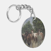 Wilde Mustang-Pferde 2 Schlüsselanhänger (Vorderseite links)