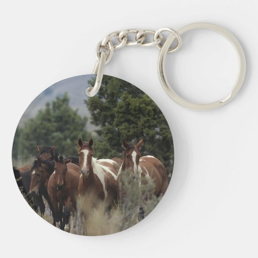 Wilde Mustang-Pferde 2 Schlüsselanhänger (Rückseite)