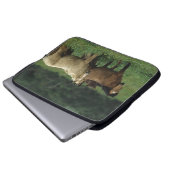 Wilde Mustang-Pferde 4 Laptopschutzhülle (Vorne Knopf)